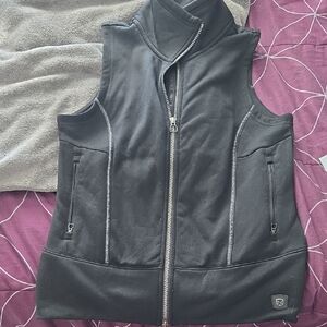 Women's Noble Black Zip-Up Vest